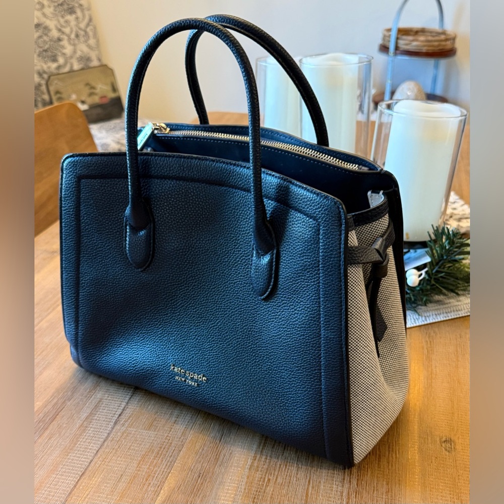 Kate Spade Knott Canvas Large Satchel New With Out Tags